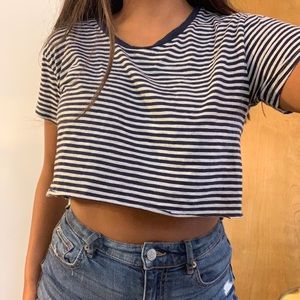 striped crop top